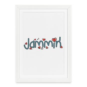 Jammin' - Affiche encadrée (27 × 37 cm) - blanc - Devant