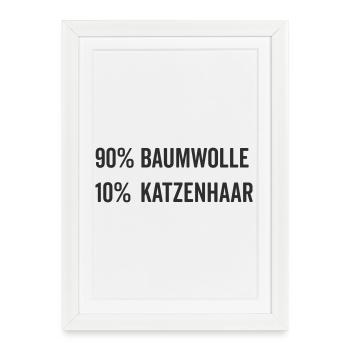 Baumwolle Katzenhaar Geschenk Katzenfreund - Gerahmtes Poster (27 × 37 cm) - Weiß - Vorne