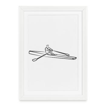 Rower - Framed poster (27 × 37 cm) - white - Front
