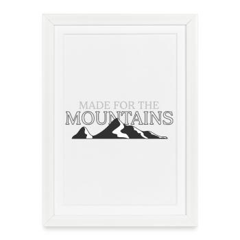 Conçu pour la montagne - Affiche encadrée (27 × 37 cm) - blanc - Devant