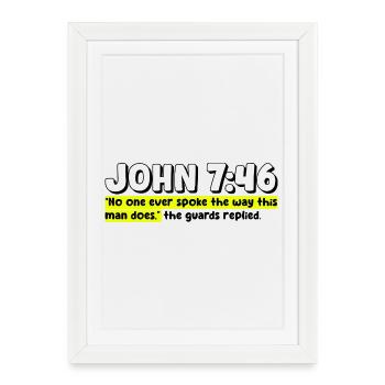 John 7:46 | Bible Quote - Framed poster (27 × 37 cm) - white - Front