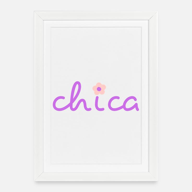 Fleur de chica - Affiche encadrée (27 × 37 cm) - blanc