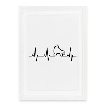 Patins à roulettes ECG Heart Line - Affiche encadrée (27 × 37 cm) - blanc - Devant