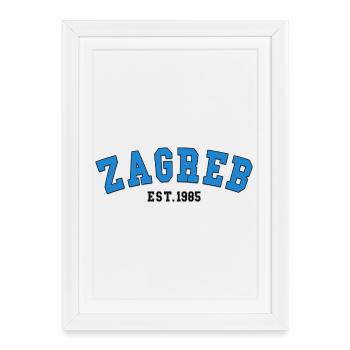 Zagreb Est.1985 - Affiche encadrée (27 × 37 cm) - blanc - Devant