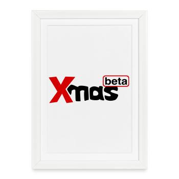 Noël bêta - Affiche encadrée (27 × 37 cm) - blanc - Devant