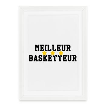 Meilleur Basketteur - Affiche encadrée (27 × 37 cm) - blanc - Devant