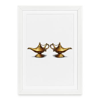 Golden Oil Lamps - Framed poster (27 × 37 cm) - white - Front