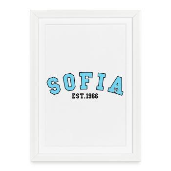Sofia Est. 1966 - Framed poster (27 × 37 cm) - white - Front