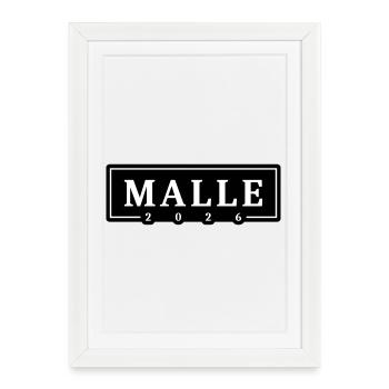Malle 2026 Mallorca Holidays - Framed poster (27 × 37 cm) - white - Front