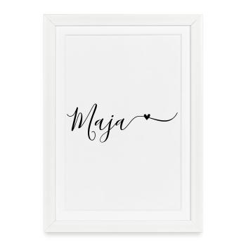 Maja Name First Name Decorative - Framed poster (27 × 37 cm) - white - Front