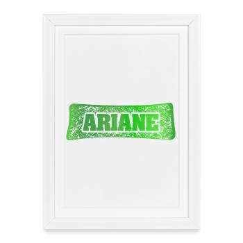 Cadeau pour Ariane - Affiche encadrée (27 × 37 cm) - blanc - Devant