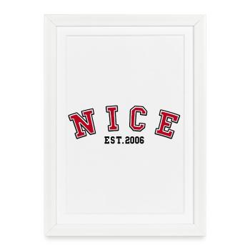 Nice Est. 2006 - Framed poster (27 × 37 cm) - white - Front
