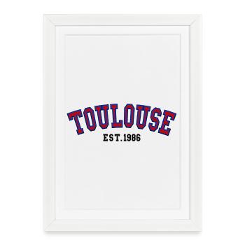 Toulouse fondée en 1986 - Affiche encadrée (27 × 37 cm) - blanc - Devant