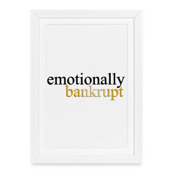 Chemise de luxe émotionnellement défaillante - Affiche encadrée (27 × 37 cm) - blanc - Devant