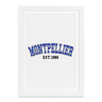 Montpellier fondé en 1986 - Affiche encadrée (27 × 37 cm) - blanc - Devant
