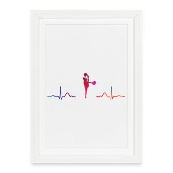 Cheerpom pom girls Mom Cheerleading - Affiche encadrée (27 × 37 cm) - blanc - Devant
