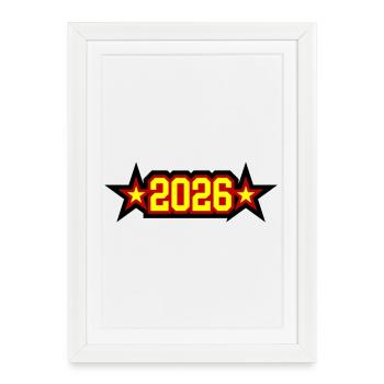 Allemagne 2026 - Affiche encadrée (27 × 37 cm) - blanc - Devant