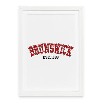 Brunswick Est. 1986 - Framed poster (27 × 37 cm) - white - Front