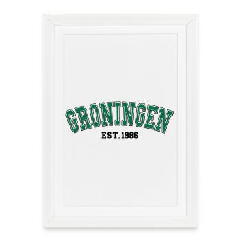 Groningue fondée en 1986 - Affiche encadrée (27 × 37 cm) - blanc - Devant