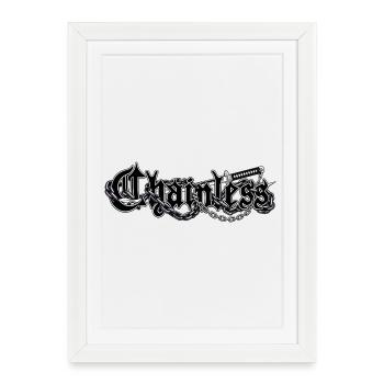 Sans chaîne - Affiche encadrée (27 × 37 cm) - blanc - Devant