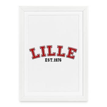 Lille Fondée en 1976 - Affiche encadrée (27 × 37 cm) - blanc - Devant