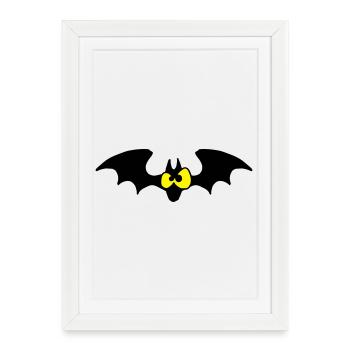 Chauve-souris - Affiche encadrée (27 × 37 cm) - blanc - Devant