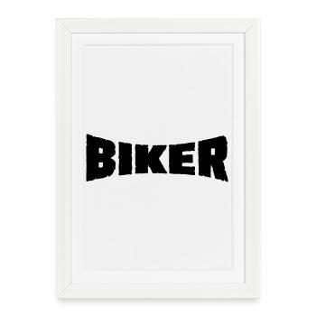 6061912 121603076 biker - Affiche encadrée (27 × 37 cm) - blanc - Devant