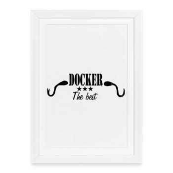 docker - Affiche encadrée (27 × 37 cm) - blanc - Devant