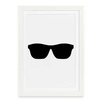 Lunettes de soleil / Shades - Affiche encadrée (27 × 37 cm) - blanc - Devant