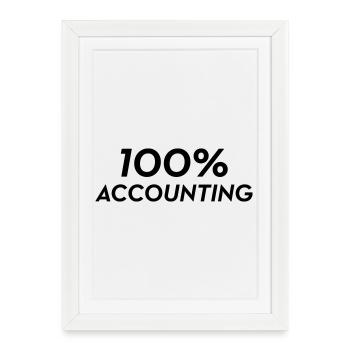 comptable / comptabilité / argent / Finance / Euro - Affiche encadrée (27 × 37 cm) - blanc - Devant