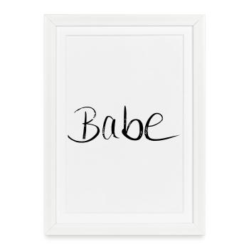 bébé - Affiche encadrée (27 × 37 cm) - blanc - Devant