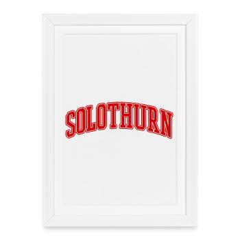 Lettrage en arc de l’Université SLOTHURN - Affiche encadrée (27 × 37 cm) - blanc - Devant