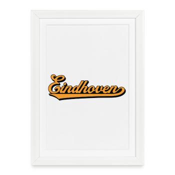 Eindhoven Retro Script - Framed poster (27 × 37 cm) - white - Front