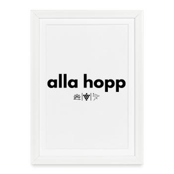 alla hopp - Affiche encadrée (27 × 37 cm) - blanc - Devant