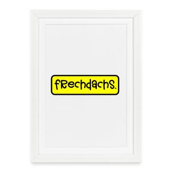 Frechdachs Kinder T-Shirt Lustig Geschenk Humor - Gerahmtes Poster (27 × 37 cm) - Weiß - Vorne