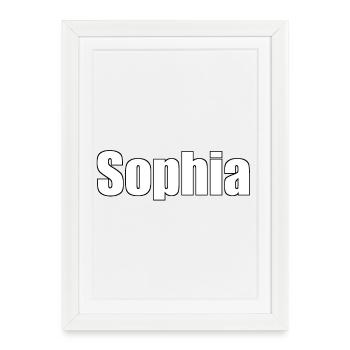 Sophia - (Nom du peuple) - Affiche encadrée (27 × 37 cm) - blanc - Devant