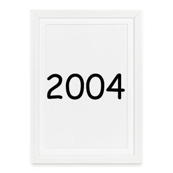 2004 20e anniversaire année noir - Affiche encadrée (27 × 37 cm) - blanc - Devant