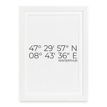 Coordinates Winterthur - Framed poster (27 × 37 cm) - white - Front