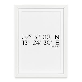 Coordinates Berlin - Framed poster (27 × 37 cm) - white - Front