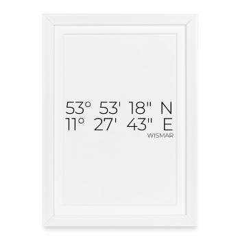 Coordinates Wismar - Framed poster (27 × 37 cm) - white - Front