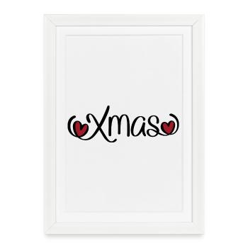 Christmas - Framed poster (27 × 37 cm) - white - Front