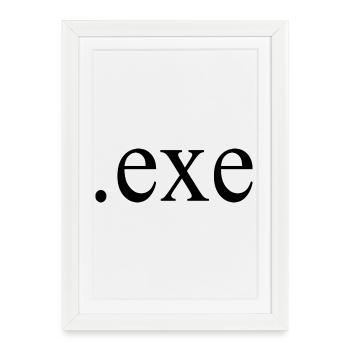 exe datei - Gerahmtes Poster (27 × 37 cm) - Weiß - Vorne