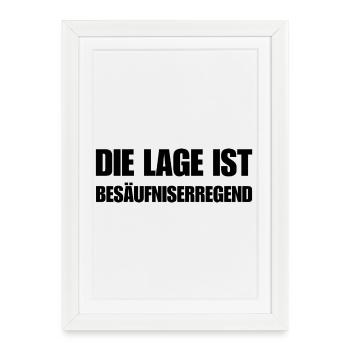 The situation is drunkenness - Framed poster (27 × 37 cm) - white - Front