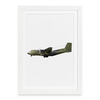 C-160 Transall - Framed poster (27 × 37 cm) - white - Front