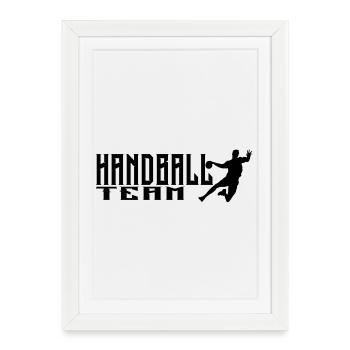 Handball team - Framed poster (27 × 37 cm) - white - Front