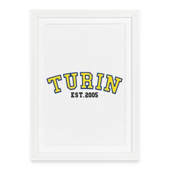 Turin Est.2005  - Framed poster (27 × 37 cm) - white - Front