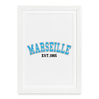 Marseille Est.1965  - Framed poster (27 × 37 cm) - white - Front
