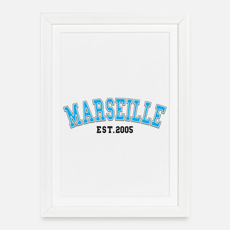 Marseille Est.2005 - Affiche encadrée (27 × 37 cm) - blanc