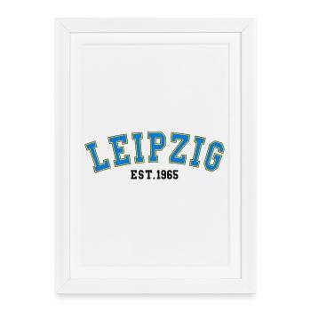 Leipzig Fondée en 1965 - Affiche encadrée (27 × 37 cm) - blanc - Devant