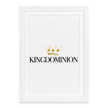 Goldene Krone Eleganz Motiv - Gerahmtes Poster (27 × 37 cm) - Weiß - Vorne